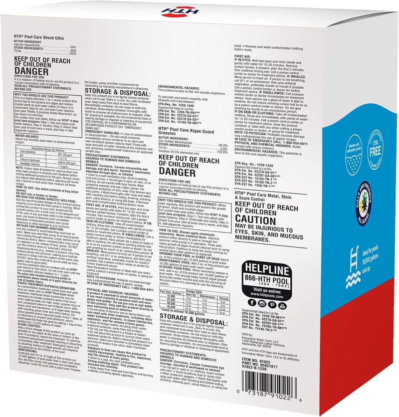 HTH 91022 Swimming Pool Care Kit, Opening and Closing Swimming Pool Supplies, 4 lbs - Image 2